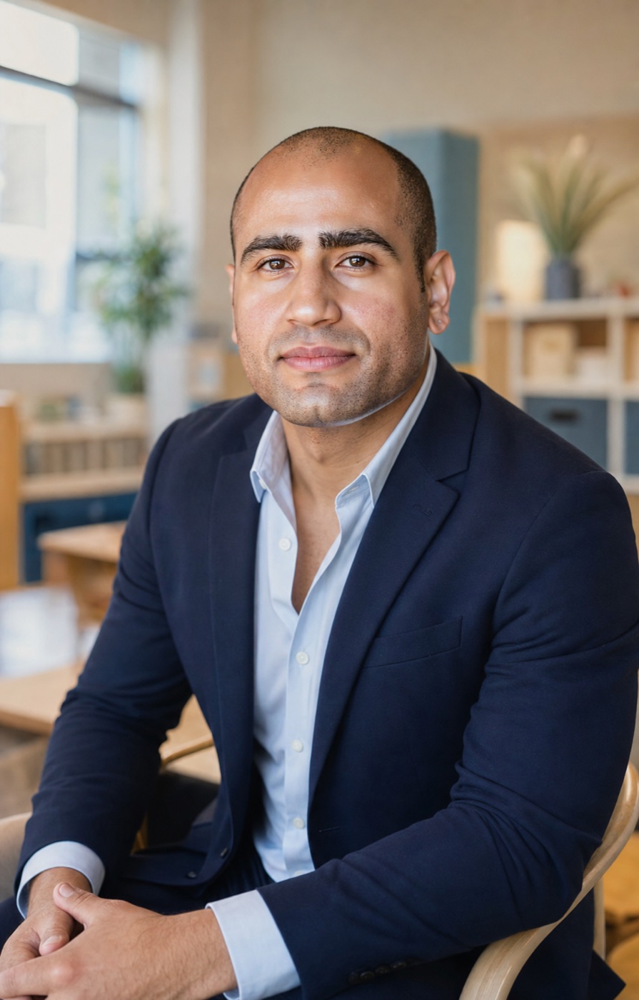 Victor Rodriguez in an early-learning environment